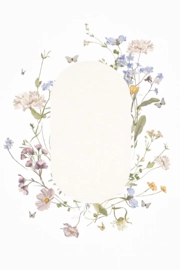 Floral wedding invitation template